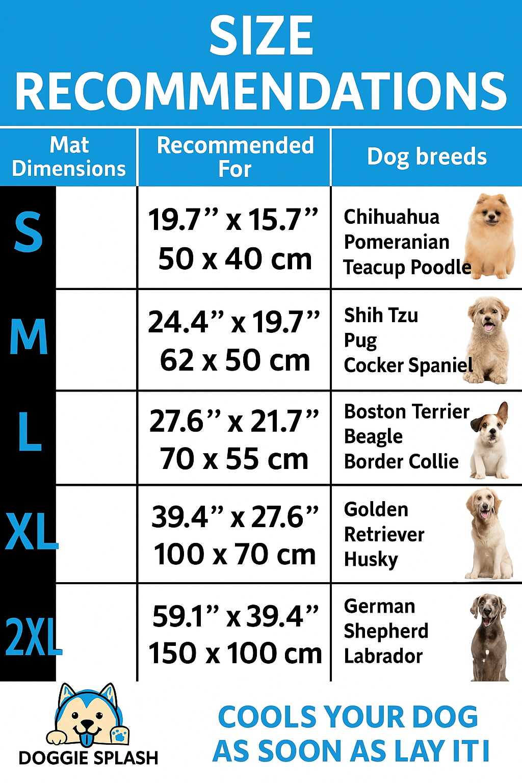 Doggie Splash™ Cooling Mat (Buy 2 Get 1 FREE+ FREE Shipping)