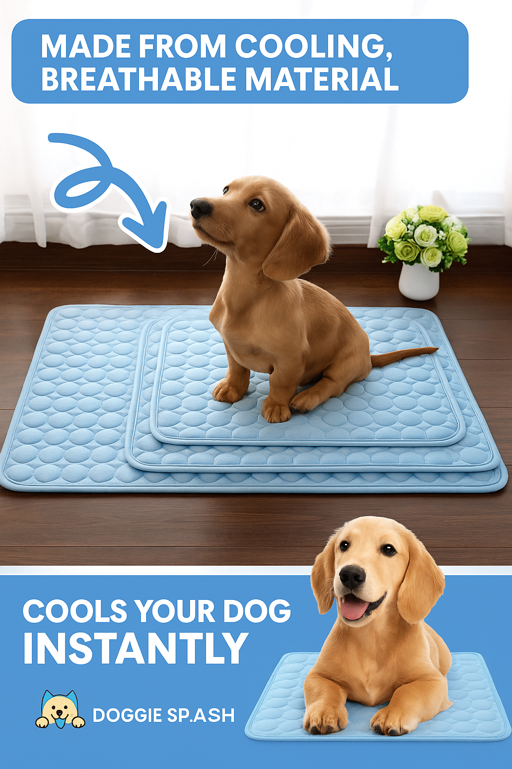 Doggie Splash™  Cooling Mat (Buy 2 Get 1 FREE+ FREE Shipping)